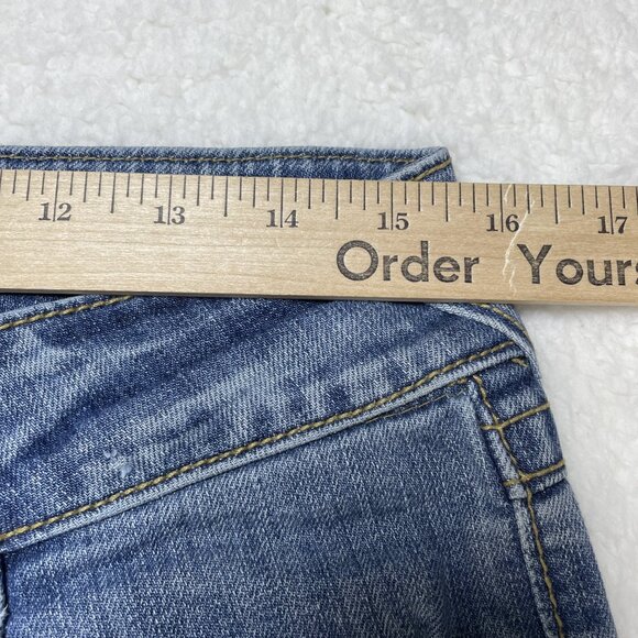 Maurices Jeans Womens Sz 31 Blue Premium Wide Leg Mid Rise Embroidered 31x31 - Picture 6 of 10